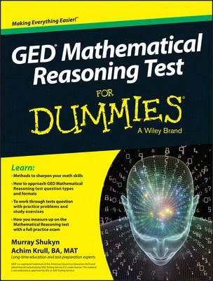 Pre-Owned GED Mathematical Reasoning Test For Dummies (Paperback) By Murray Shukyn, Achim K Krull