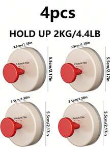 1 cái/2 cái/4 cái Móc cửa hút, keo dính chịu lực mạnh, không cần khoan lỗ, đặt chìa khóa ở lối vào, đặt đồ tạo tác, đặt mũ và dán đồ vật - Nhiều màu - Xem 14