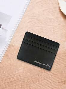 Suport de card cu mai multe sloturi pentru carduri, pentru husă de card compactă din piele PU neagră, portofel pentru carduri, pentru uz zilnic, design practic: sloturi multiple pentru carduri de credit, carduri de identitate, carduri bancare, bani pentru permis de conducere; piele PU anti-zgârieturi pentru durabilitate, potrivit pentru lucrătorii la birou, studenți, cumpărători, navetiști, excursii la cumpărături, navete de afaceri.