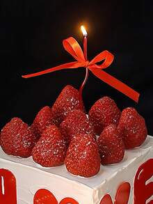 6支/18支弯曲红色蜡烛，圣诞蜡烛，情人节蜡烛，生日蜡烛，生日蛋糕装饰插片，生日蛋糕装饰，蛋糕装饰，烘焙用品，烘焙装饰品 - 紅色 - 查看 3