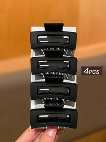 Bộ 4 kẹp tóc càng cua màu đen cổ điển, thời trang và thanh lịch, dài 2,5 inch, những chiếc kẹp tóc nhỏ xinh phù hợp cho sử dụng hàng ngày, đi học và các dịp khác, món quà phụ kiện tóc lý tưởng dành cho phụ nữ, kẹp tóc trang nhã, phụ kiện tóc thời trang, thể hiện vẻ duyên dáng và thanh lịch. - Nhiều màu - Xem 4