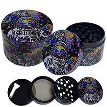 4pcs Astronaut Design Premium Vanilla Grinder Set, Spice Grinder With Pollen Collector, Sharp Blades For Fine Grinding, Fashionable & Practical Men's Accessory For Vanilla - Starry Sky - View 2