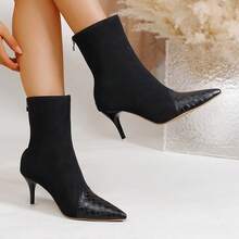 Women's Thigh High Heeled Boots, Slimming 2025 New Style, Elegant Comfortable Elegant Skinny Boots, Minimalist Over-The-Knee High Shaft Pointed Toe Boots