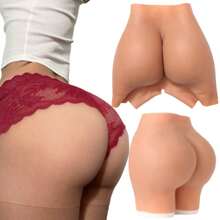 Plus Size Women's High Waist Tights Silicone Panties Artificial Open Crotch Hip Lifter Butt Bum Lift Shaper Shapewear Leggings