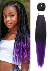 24 Inch Pre-Stretched Deep Purple Hair Extensions, 1 Piece, Suitable For Braiding & Cosplay (24 Inch (1 Pack), Deep Purple) - Multicolor - View 15