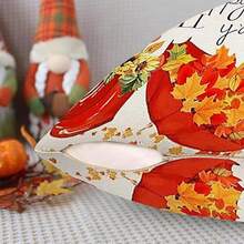 EstiloJuego De 4 Fundas De Almohada De OtoñO De 18 X 18 Pulgadas, Funda De CojíN De Lino Para Sofá, DecoracióN De OtoñO, Adecuado Para La DecoracióN Del Hogar (Estilo D)VersióN Mejorada - Estilo D - Ver 4