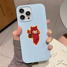 卡通红魔乙烯基贴纸，汽车贴花，适用于笔记本电脑、汽车、头盔、 Kindle、摩托车、水杯、保险杠贴纸等 - Multicolour - 查看 4