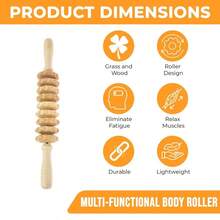 手动滚轮棒，用于木材塑形，专为按摩器和筋膜设计 - 彩色 - 查看 2