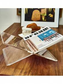 Acrylic X-Shaped Bookshelf/Reading Stand/Book Base/Book Holder/Desktop Book/Photo Album/Magazine Display Rack/X-Shaped Bookshelf/Reading Tray Rack