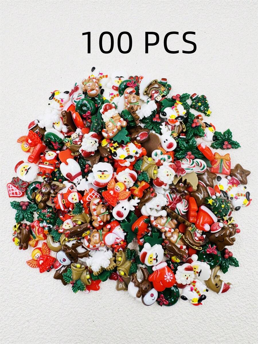 [10个/20个/30个/50个/100个] 树脂卡通造型鞋饰，时尚可爱，可装饰凉鞋、拖鞋、木屐、DIY鞋履，生日礼物，派对小礼品（款式随机）