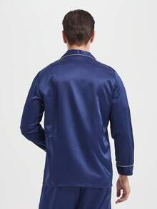 طقم ملابس رياضية كاجوال جديد للرجال، ملابس شتوية - أزرق بحري - مشاهدة 8