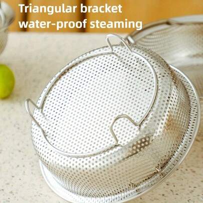 304 Stainless Steel Steamer Tray, Electric Rice Cooker Steamer Basket, Rice & Soup Separator, Kitchen Drain Basket, Multifunctional Kitchen Tool