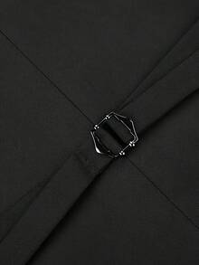 Men's Suit Elegant Men's Three-Piece Suit, Suitable As A Wedding Suit Or Business Suit. It Includes A Shawl Collar Suit Jacket, A Waistcoat And Matching Trousers, Featuring A Business Casual Style With A Solid Color, Simple And Sophisticated Design. Ideal For Occasions Such As Daily Casual Wear, Holiday Events, Business Settings, Weddings, Dances, And Commuting To Work, It Also Makes An Excellent Gift For Boyfriends Or Husbands. - 黑色 - 查看 7