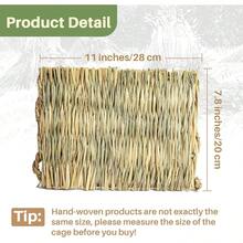 1pc Natural Water Grass Hand-Woven Braided Grass Ring, Suitable For Guinea Pigs, Hamsters And Other Small Pets To Chew And Play - Beige - View 10