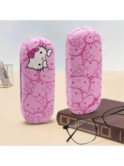 1PC   Pink Floral Glasses Case - Durable PU Leather Anti-Scratch Glasses Storage, Compact And Portable Design, Suitable For Office Use, Cute Women's Accessories Gift, Exquisite Glasses Case, Accessories