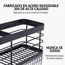 Estante para esponjas de fregadero de cocina, estante de lana de acero para cocina, estante para esponjas de fregadero, estante de almacenamiento para colocar jabón y esponjas - 2 - Ver 5