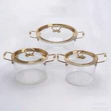 Garnek do zupy o dużej pojemności ze szkła borokrzemianowego, wielofunkcyjny garnek z podwójnym uchem, domowy garnek gazowy, garnek o dużej pojemności, odporny na wysokie temperatury, odpowiedni do kuchenki mikrofalowej, odpowiedni na Halloween, Boże Narodzenie i inne święta. Ze względu na specjalny proces produkcji mogą występować drobne ślady, które nie wpływają na użytkowanie i wygląd. - Wielokolorowe - Zobacz 3