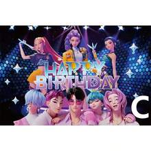 1pc Kpop Background Boy Birthday Party Decoration Backdrop Banner Cartoon Anime Photography Background Poster