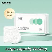 OEIEZ 240片/套圆形清洁垫，6*6厘米3层加厚，大容量包装，物有所值，可重复使用，不起毛的卸妆垫，柔软防过敏，适用于面部、眼部、唇部、皮肤护理和卸妆，卸妆垫洁面乳旅行便携套装，适合日常卸妆使用 - 彩色 - 查看 13
