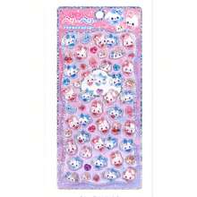 3D Cute Stickers, Reusable Cartoon Scene Stickers, Fun DIY Scrapbooking Planner Journal Notebook Laptop Phone Case Stickers, Adult Hollow Embossed Style