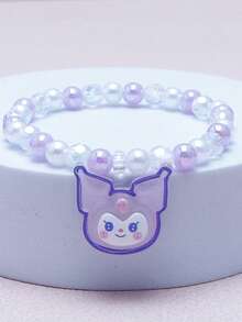 SANRIO Set de 6 pulseras con dijes de , , , ,  de , adecuadas para mejores amigas/hermanas, con cuentas de colores aleatorios - Multicolor - Ver 5