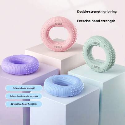 双强度硅胶握力器，握力环，适合锻炼手部力量、手掌、手臂、手部力量、训练、锻炼、健身，