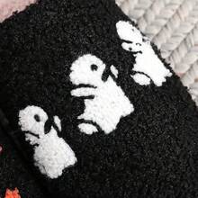 Pantuflas de calabaza de felpa acogedoras de Halloween, diseño esponjoso antideslizante - Combinación H - Ver 6