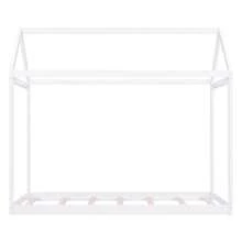 CHILDREN'S FLOOR BED, HOUSE BED, FULL SIZE LOG CABIN BED, MODERN SOLID WOOD LOW BED FRAME FOR KIDS, MONTESSORI BEDROOM, PLAYROOM FLOOR BED, WOODEN