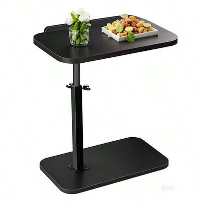 Mesa auxiliar portátil ajustable para portátil, rotación de 360°, ideal para oficina en casa, estudio, sofá y mesita de noche. Diseño elegante para teletrabajadores, regalo para el Día de la Madre y Navidad.