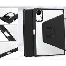 Funda giratoria 360° para Redmi Pad 2 de 11 pulgadas con soporte para lápiz, con parte trasera transparente de acrílico para Redmi Pad 2 2025 4G/Wifi Tablet - Negro - Ver 2