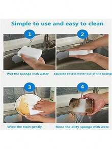 16/26pcs Magic Cleaning Sponge, Foam Cleaning Pad, Multi-Purpose Household Cleaning Sponge, Dishwashing Sponge, Suitable For Furniture, Bathroom, Bathtub, Sink, Floor, Wall Cleaning, Cleaning Supplies, Home Goods, Suitable For School, Kitchen, Bathroom, Home Use - White - View 3