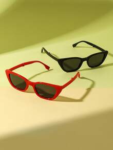 2pcs Kids Retro Foldable Eyeglasses Set, Fashionable Y2K Novelty Decorative Glasses, Suitable For Boys And Girls Daily Wear, Photo Shoot, Graduation, Back To School, Valentine's Day Gift