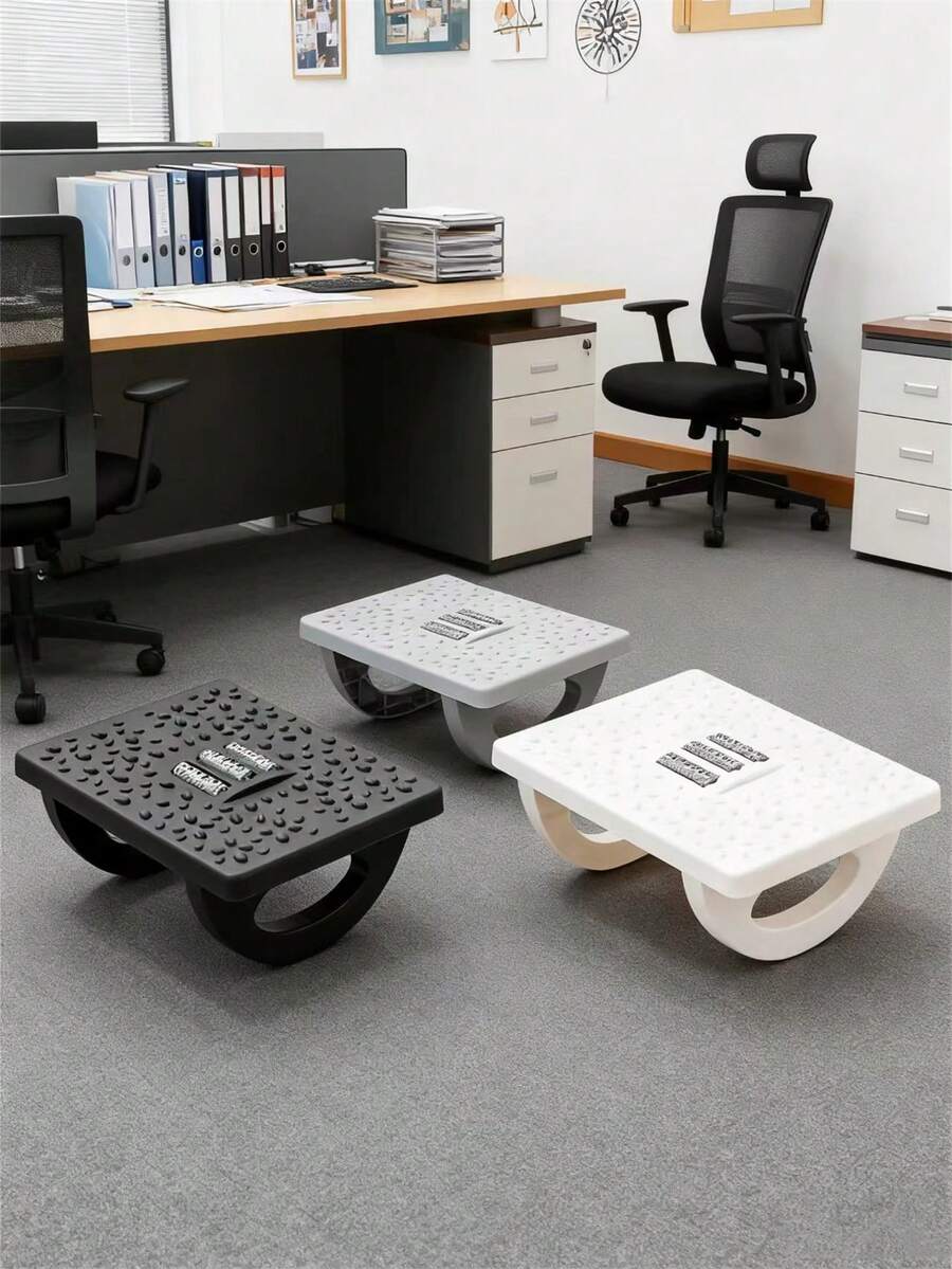 1 pezzo Poggiapiedi con funzione massaggiante, altezza regolabile, design a dondolo, ergonomico per uso alla scrivania d'ufficio per alleviare stress e affaticamento, arredamento domestico confortevole e salutare, adatto per ufficio, studio, soggiorno, ottimo regalo per dirigenti, amici e familiari per Natale, Ringraziamento, San Valentino