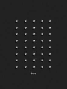 140pcs/40pcs/20pcs Fashion Boxed Rhinestone Men's Earring Set, Suitable For Daily Wear, Holiday Gifts, Simple Jewelry - Multicolor - View 8