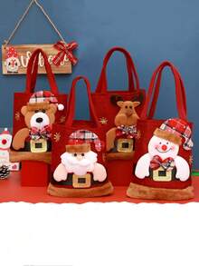 1 كيس هدايا مخملي بشريط ربط، كيس هدايا بنقش سانتا كلوز والأيائل مع سحاب، ديكور شجرة عيد الميلاد، ديكور حفلة عيد الميلاد المنزلية، 1 قطعة - ديكورات عيد الميلاد، أكياس هدايا عيد الميلاد، أكياس حلوى عيد الميلاد، أكياس فاكهة السلام، أكياس تفاح عيد الميلاد، حقائب عيد الميلاد