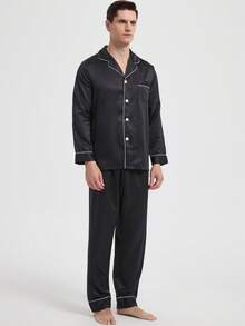 بدلة بيجامة كاجوال جديدة للرجال، ملابس خريف وشتاء