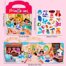 Reusable Waterproof Sticker Books For Kids, DIY Sticker Travel Toys Suitable For Boys And Girls, Can Be Stuck On Cups, Refrigerators, Glass Windows, Christmas Decorations, Halloween Designs, Shopping Stores, Body Recognition, Princess Dress Up, Farm Themed Stickers, Christmas, Birthday, Halloween Gifts For Children - Multicolor - View 19
