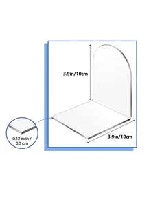 2个/4个亚克力书挡，书架书挡（带一层白色保护膜，使用时请撕掉），透明书挡，可用于收纳家居/办公用品和书籍