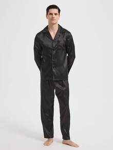 بدلة بيجاما كاجوال جديدة للرجال، ملابس خريف وشتاء