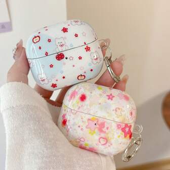 IMD Dekal handgefertigter glatter weicher Hülle kompatibel mit neuen Galaxy Buds2, Blumen Design Galaxy Buds2 Pro/Pro Schutzhülle, TPU weiche Schale stoßfest, Schleife Kätzchen Galaxy Buds Live/FE, Seestern Galaxy Buds3/3 Pro Kopfhörerhülle