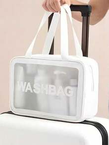 3/1 Bolsa de maquillaje transparente para viajes, bolsa de almacenamiento de maquillaje impermeable, bolsa de tocador multifuncional portátil, bolsa de cosméticos de gran capacidad, bolsa de almacenamiento de mano para damas, bolsa de viaje, bolsa de cuidado de la piel, paquete de datos, bolsa de almacenamiento de toallas sanitarias, bolsa de playa. Puede almacenar productos de cuidado de la piel, lápices labiales, brochas de maquillaje, sombras de ojos, espejos