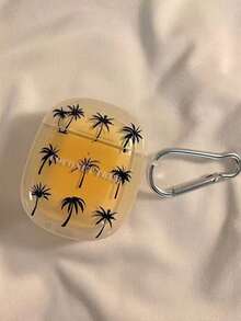 Coconut Tree Design Apple Wireless Earphone Anti-Drop Protective Case Suitable For AirPods Wireless Earphone Case, Scratch-Resistant And Anti-Fall - Clear - View 4