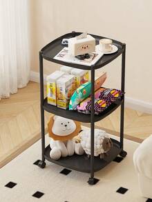 1pc Modern Minimalist Creative Coffee Table, 2-Tier/3-Tier Storage Nightstand, Suitable For Living Room, Bedside, Bedroom And Office, Milk & Oil Style Coffee Table, Easy Assembly