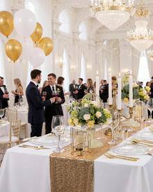 Zerulis 175 Pcs Plastic Plates, Clear And Gold Plates, Elegant Dinnerware Set For 25 Guests Include 25 Dinner Plates 10 Inch , 25 Dessert Plates 7 Inch, 75 Plastic Silverware, 25 Cups, 25 Napkins, Elegant Tableware Set For Wedding ,Party, Thanksgiving - 透明金 - 查看 4