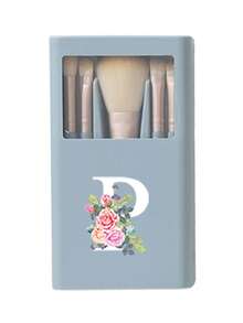 5 Stücke/Set tragbarer Makeup-Pinsel-Set mit Spiegel, Muster mit weißen Gänseblümchen Buchstaben A-Z, verpacktes Makeup-Pinsel-Set, multifunktionaler Makeup-Pinsel mit Spiegelbox, Mini-Multifunktions-Makeup-Stift, Foundation-Makeup-Pinsel, Lidschatten-Pinsel, Grundlagen-Beauty-Tool-Mischpinsel. Der Makeup-Organizer-Ständer enthält Makeup-Pinsel, praktisches Mädchen-Geschenk-Makeup-Tool-Set, ideal als Geschenk, tragbare Reiseutensilien, Reisebedarf, Pinsel-Set, Makeup-Pinsel-Set, Makeup-Set komplett, Makeup-Pinsel-Set, komplettes Makeup-Set, Pinsel-Set, Makeup-Pinsel-Set, Makeup-Geschenkset, Set