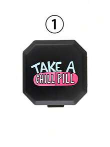 Portable Compartment Pill Box With Cartoon Medicine Box, Pill, Bottle, Cartoon Syringe Pattern, Portable Medical First Aid Bag, 6-Compartment Capsule Storage Box, Travel Pill Box, Medicine Box, 6-Compartment Pill Storage, Travel Mini Pill Box,