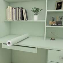 1 rouleau de papier peint de couleur unie, autocollant de décoration de chambre à coucher imperméable et anti-humidité, papier peint amovible et réutilisable, papier peint de rénovation d'armoire de cuisine, papier peint de réfection de meuble d'armoire, autocollant de changement de bureau, stickers muraux, décoration murale, papier peint autocollant