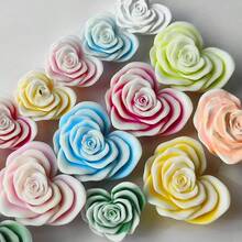 1 件旋转心形蜡烛硅胶模具，DIY 手工芳香石膏和树脂工艺套件，家居礼物 - 白色 - 查看 6