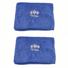 2pcs Solid Color Quick-Drying Athletic Towel With Embroidered Logo For Running, Fitness, Outdoor Hiking, Camping, Travel, Etc. Home Bathroom Decor Fall Decor Beach Essentials Back To School - Multicolor - View 6