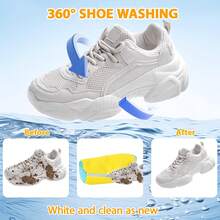 可机洗的鞋子洗涤和干燥袋，带有柔软纤维 - 耐用的聚酯纤维洗衣保护袋，适用于可调节的鞋子带 - 彩色 - 查看 3